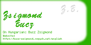 zsigmond bucz business card